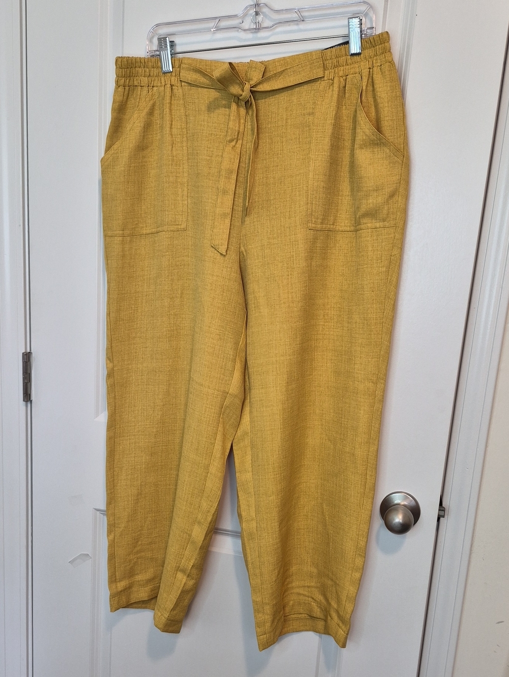 Soho Mustard Yellow Tie-Waist Trousers Size 1X